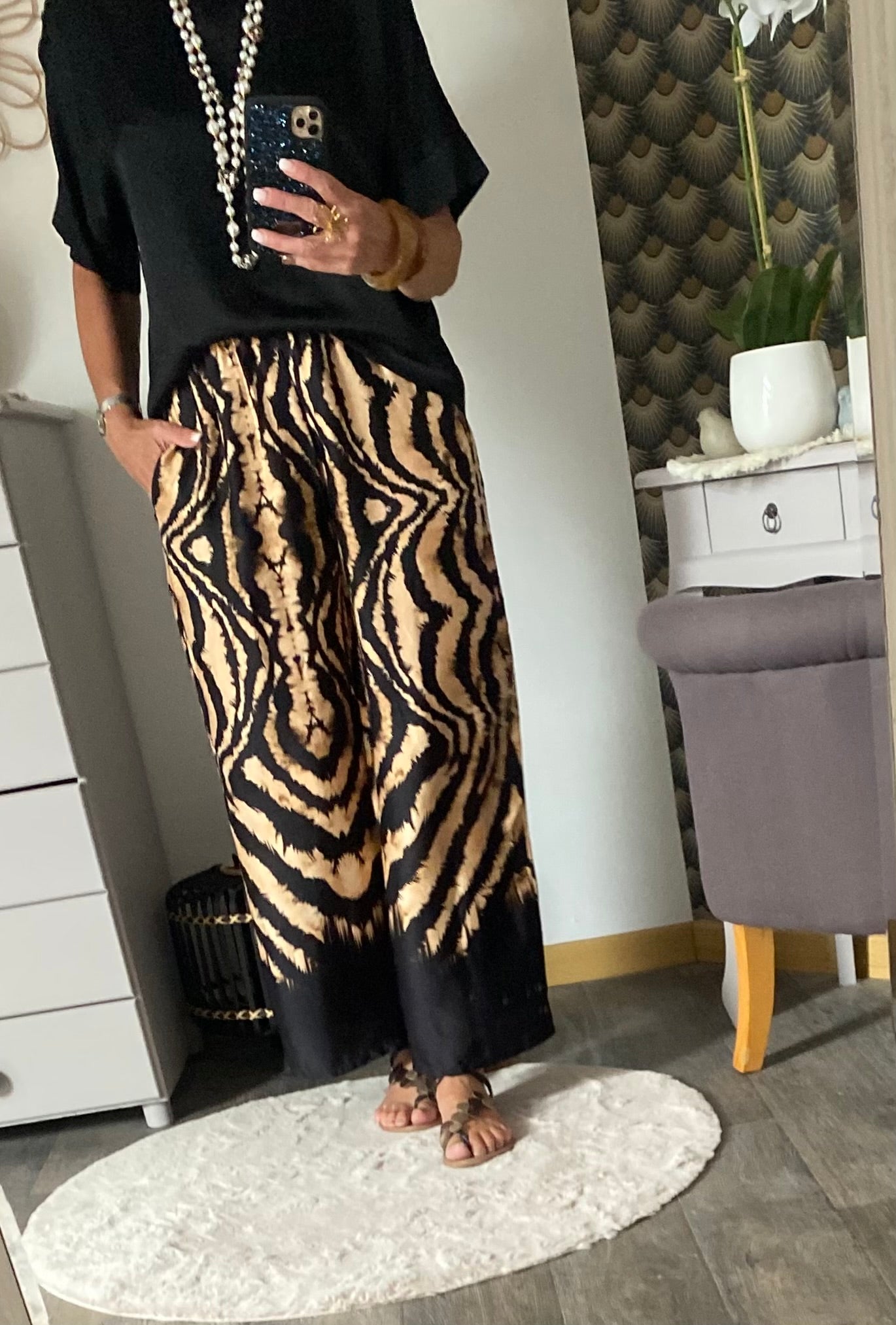 PANTALON ZEBRE CAMEL 36/40 petit 42