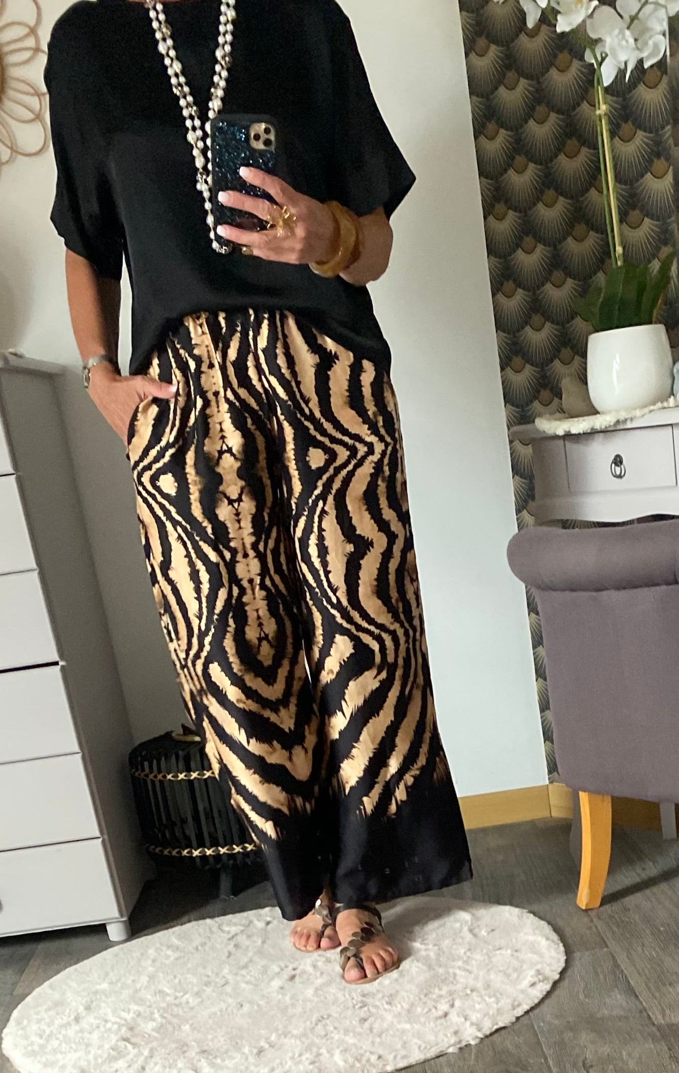 PANTALON ZEBRE CAMEL 36/40 petit 42