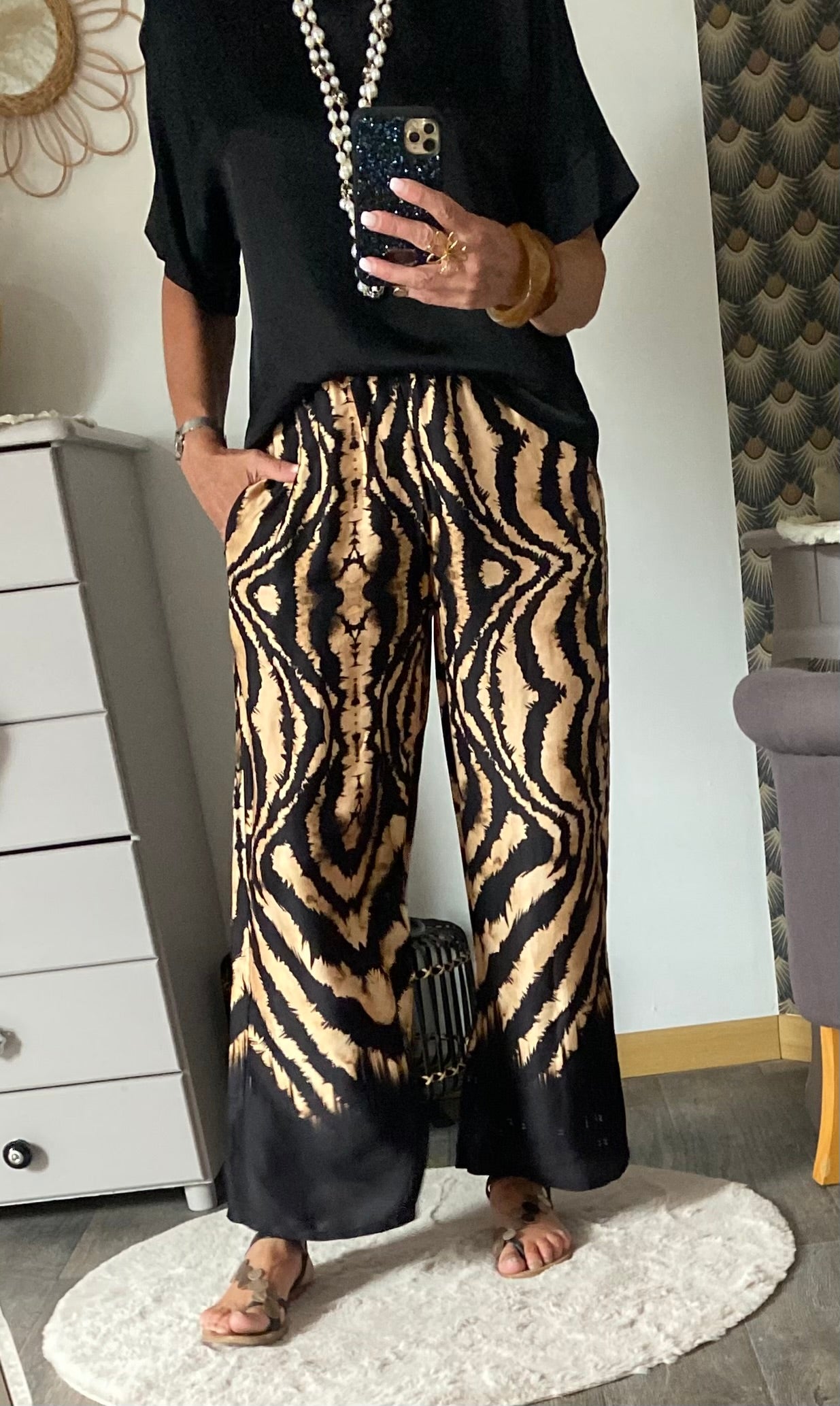 PANTALON ZEBRE CAMEL 36/40 petit 42