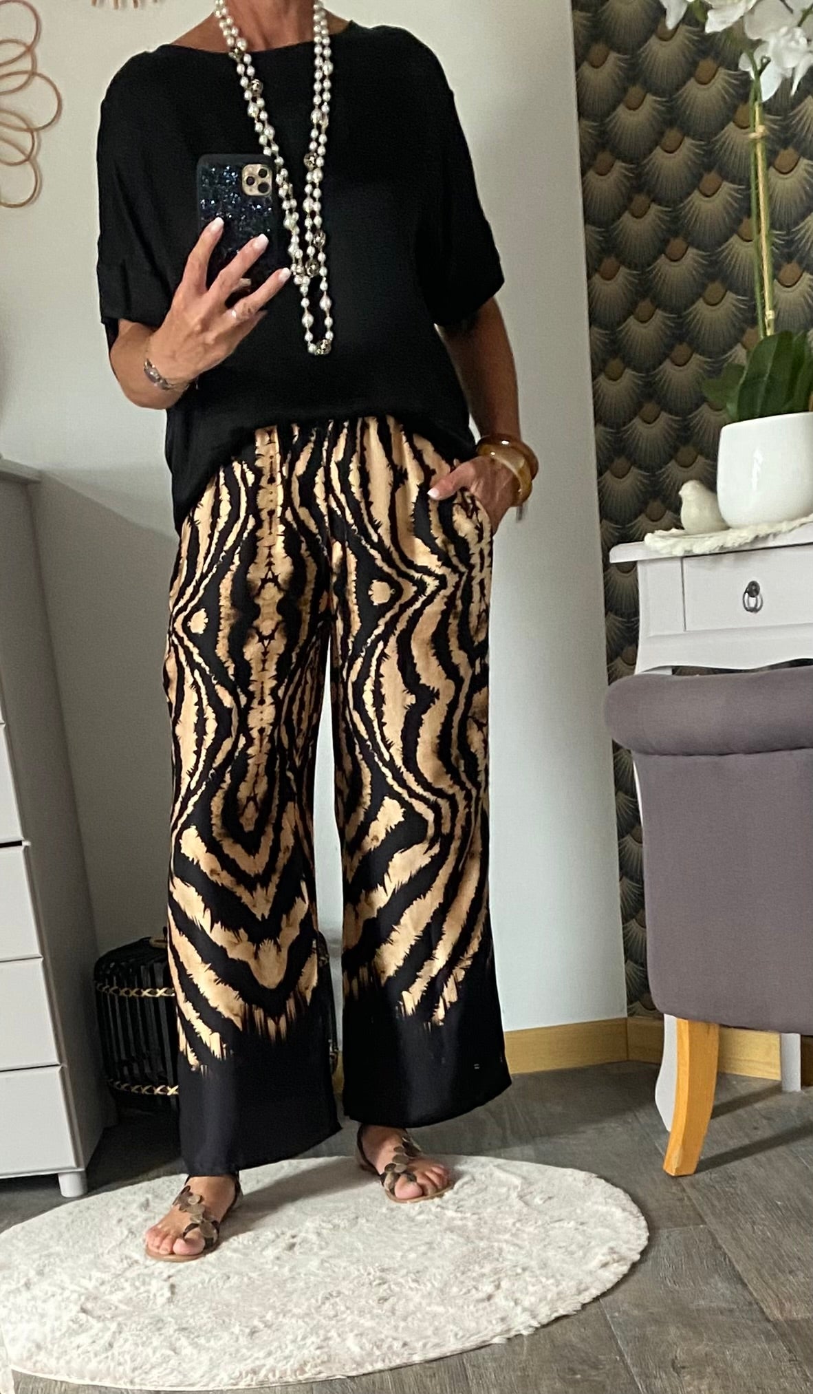 PANTALON ZEBRE CAMEL 36/40 petit 42