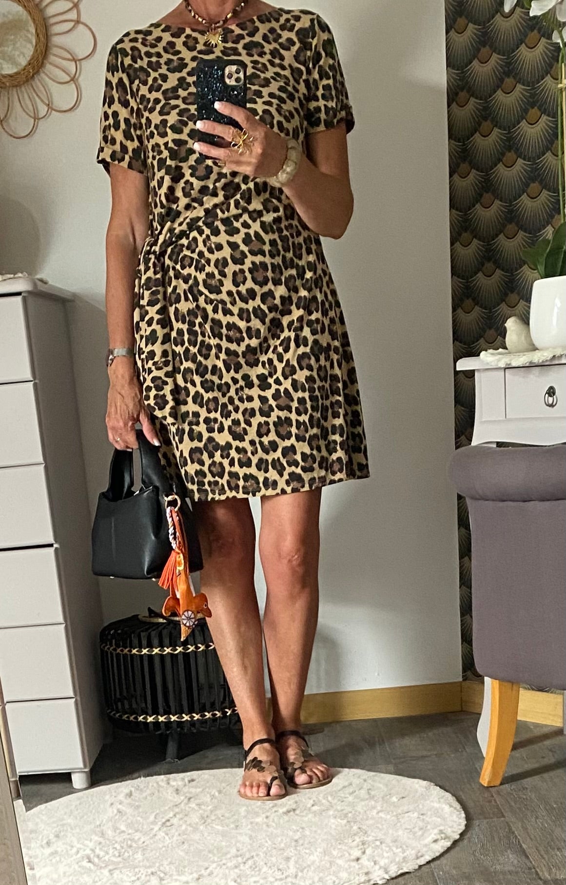 ROBE SONIA LEOPARD TU 36/40 PETIT 42