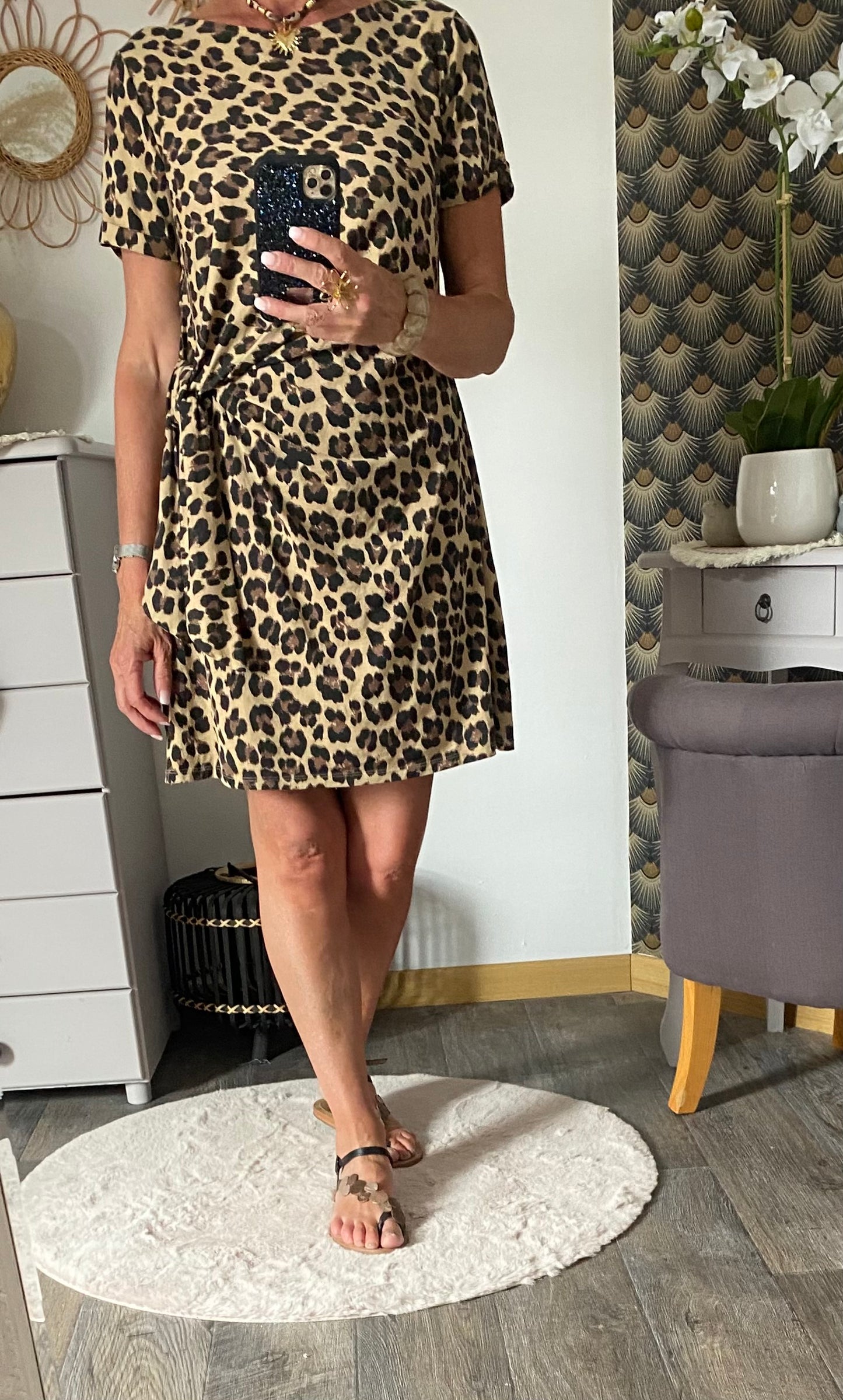 ROBE SONIA LEOPARD TU 36/40 PETIT 42