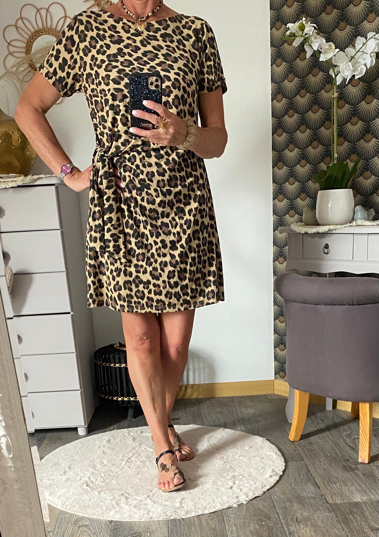 ROBE SONIA LEOPARD TU 36/40 PETIT 42