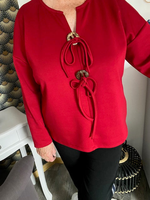 TOP LOLA ROUGE COLLECTION BELLE TAILLE 42/ 48