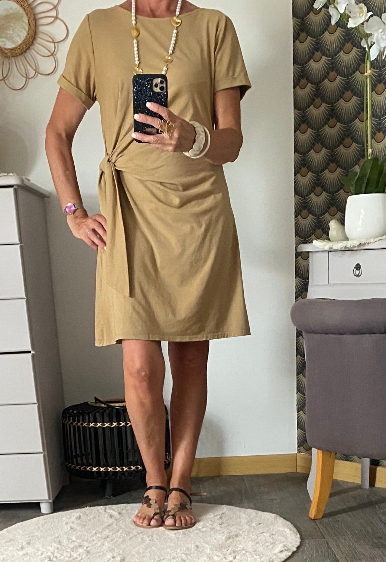 ROBE SONIA CAMEL TU 36/40 PETIT 42