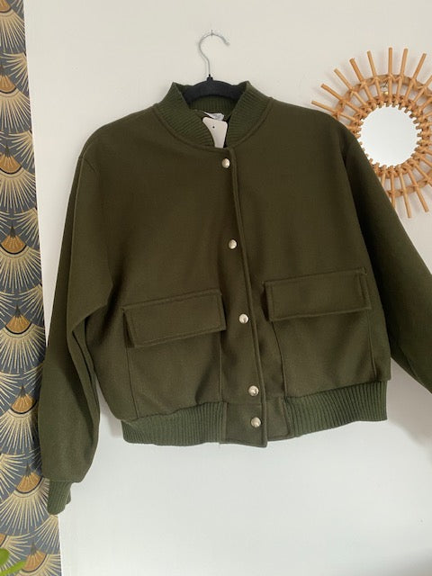 VESTE BOMBER KAKI 36/42