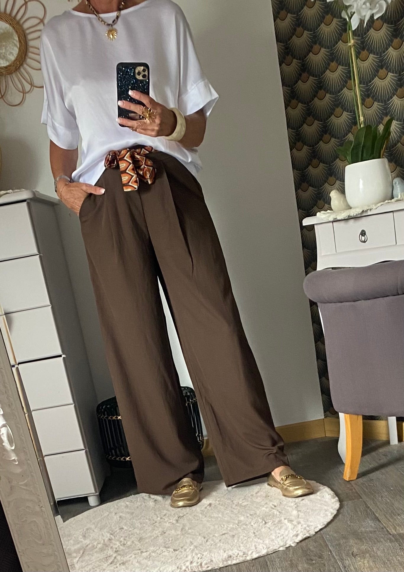 PANTALON CHOCO BRENDA TU36/42