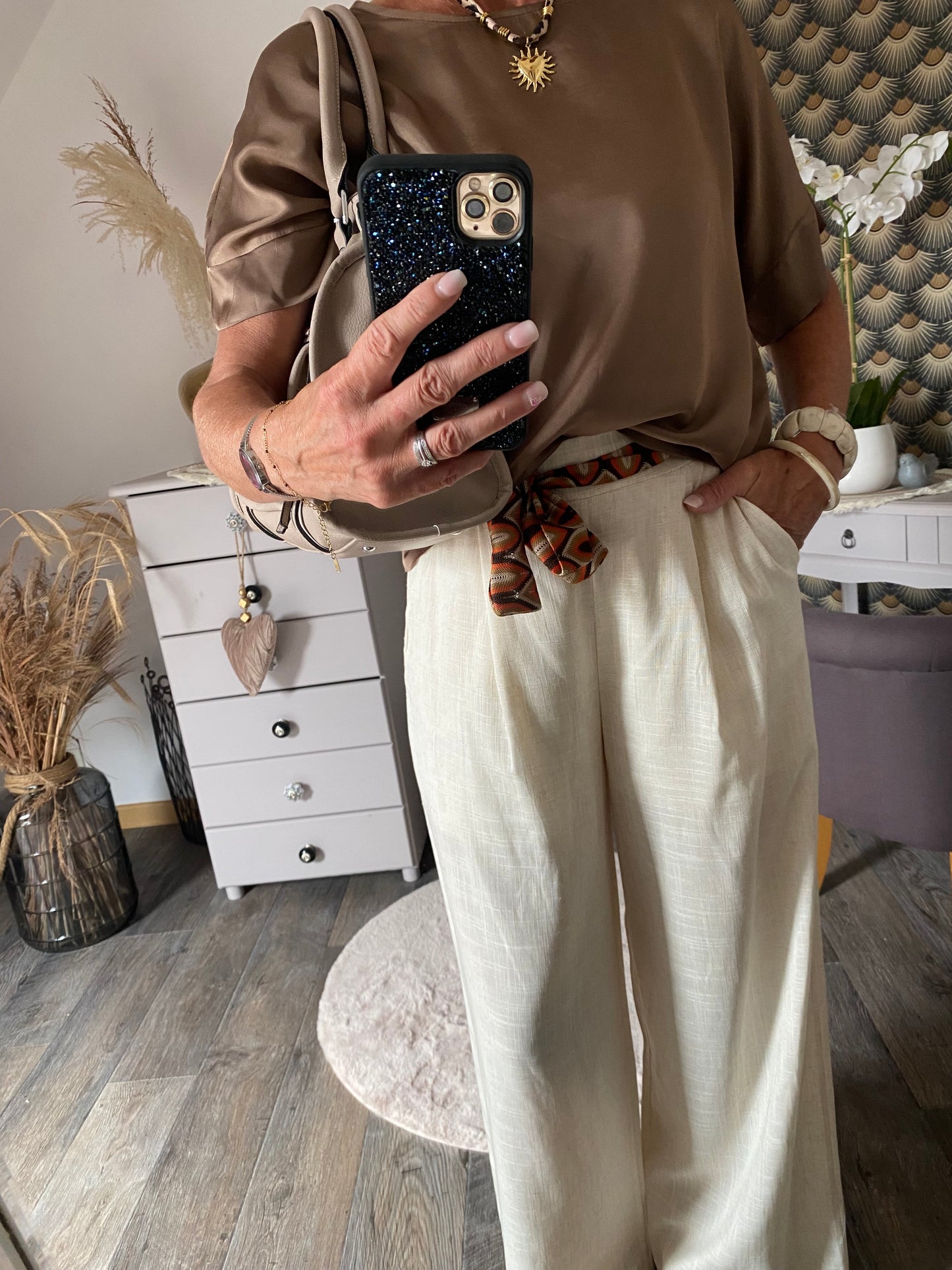 PANTALON ECRU BRENDA TU36/42