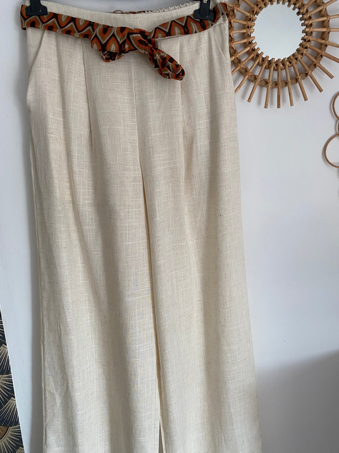 PANTALON ECRU BRENDA TU36/42