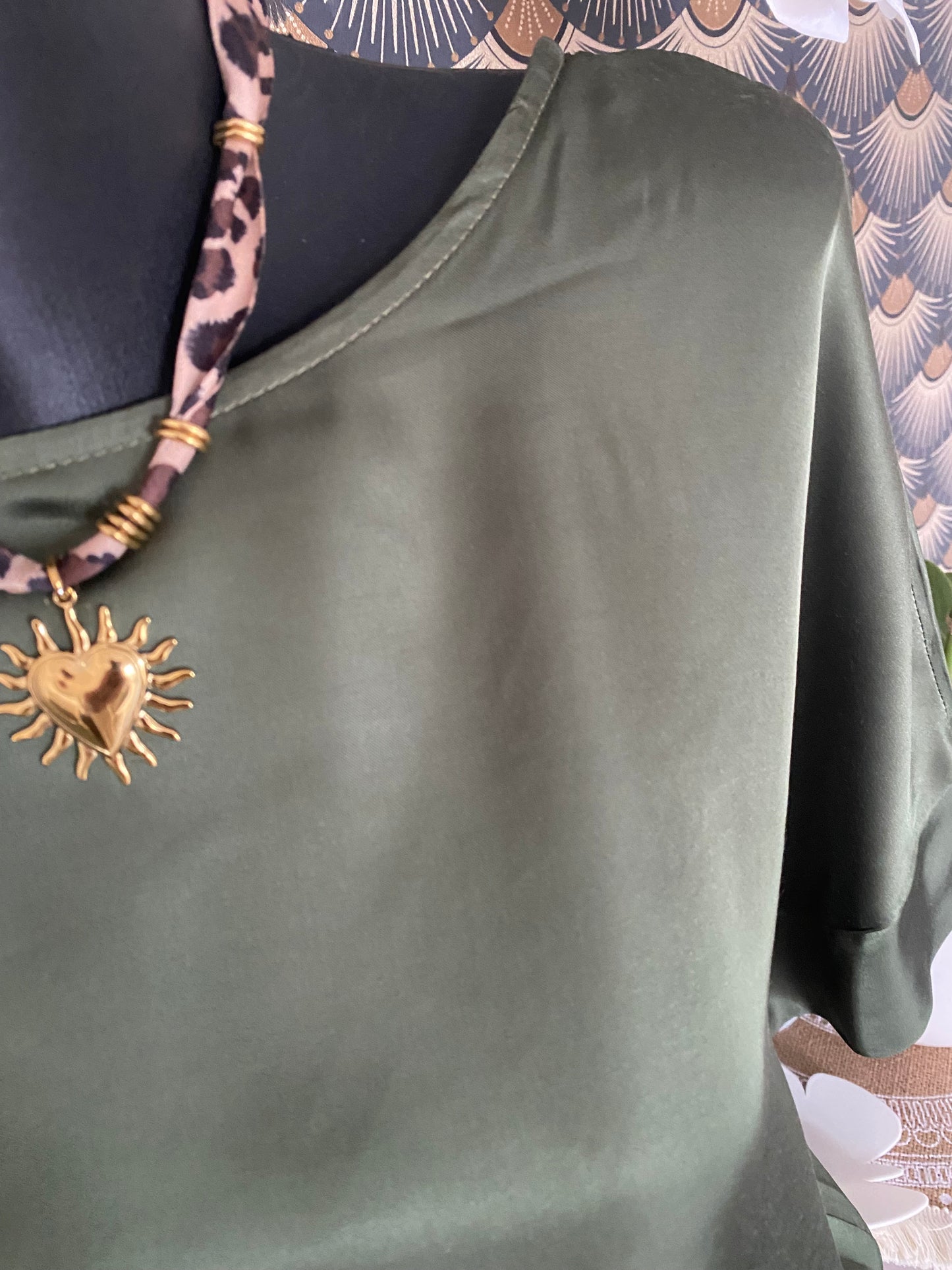 TOP SATIN MELINDA KAKI 36/44