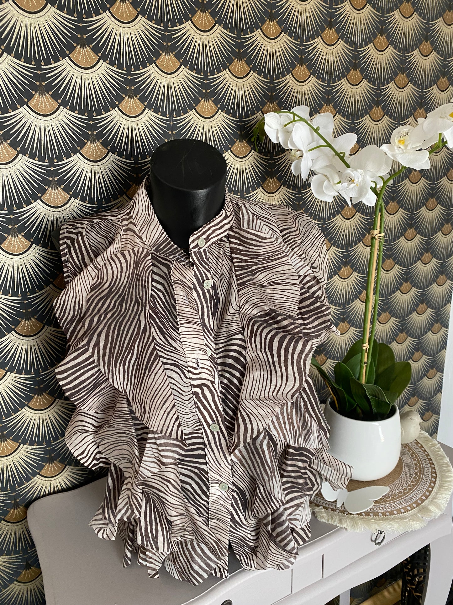 TOP FROUFROU ZEBRE CHOCOLAT TU 36/42