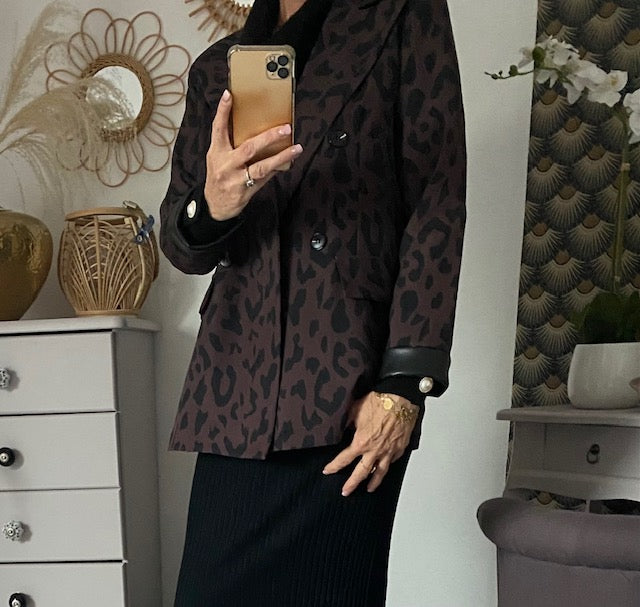VESTE BLAZER LEO CHOCOLAT S/M/L/XL/XXL