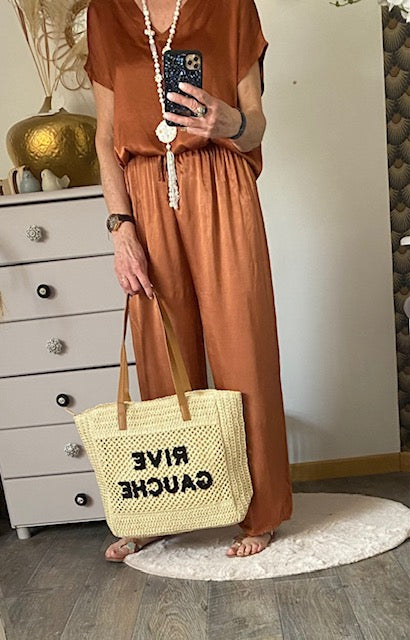 ENSEMBLE SUMMER BRIQUE 40/44 AVEC SOIE