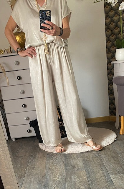 ENSEMBLE SUMMER ECRU 40/44 AVEC SOIE