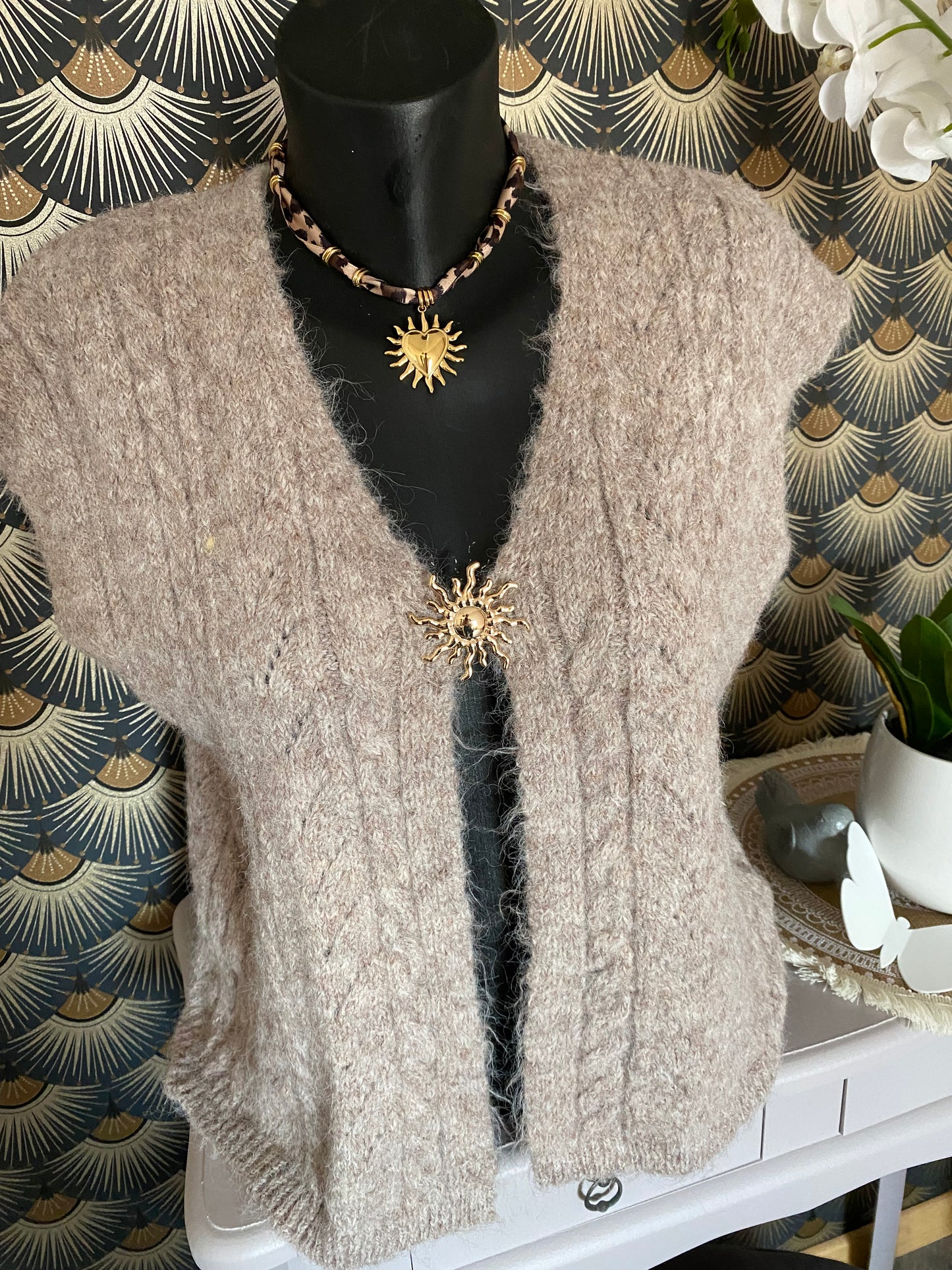 GILET SUN TAUPE TU 36/44