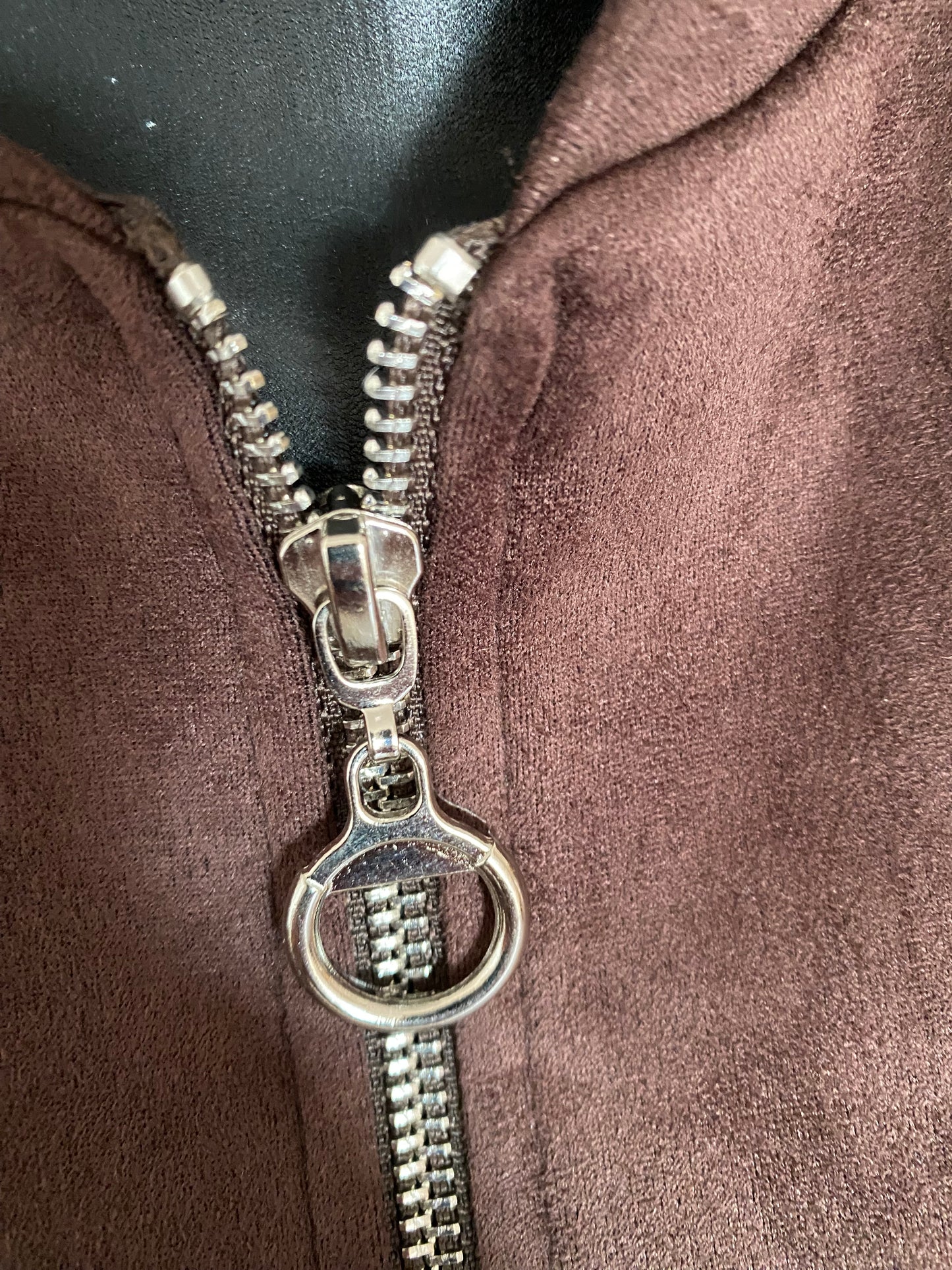 VESTE BOMBER SUEDINE CHOCO TU 34/44