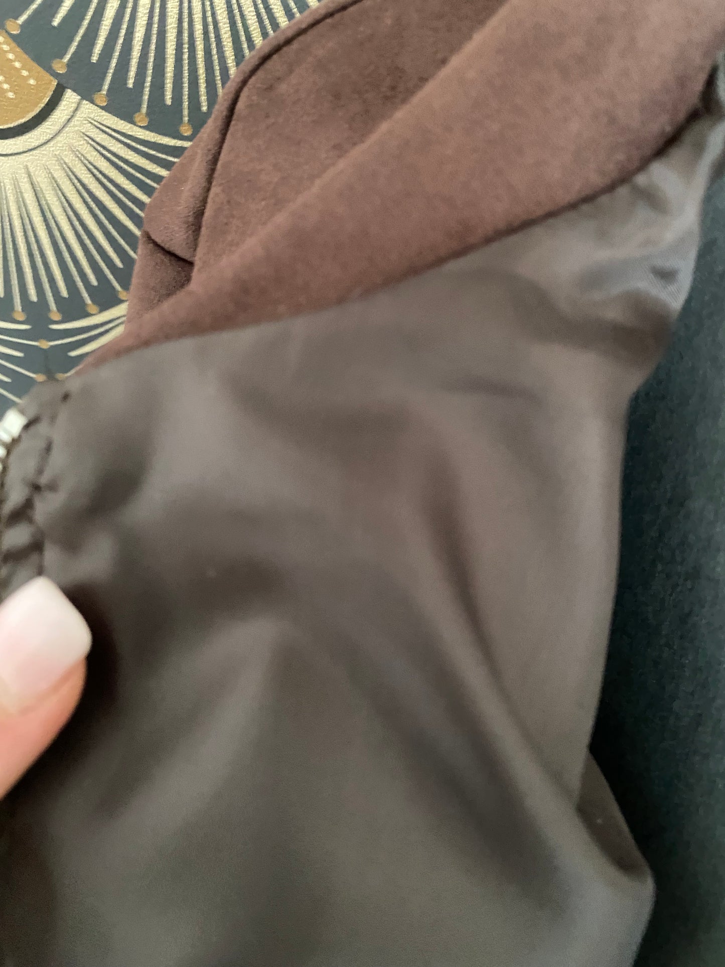 VESTE BOMBER SUEDINE CHOCO TU 34/44