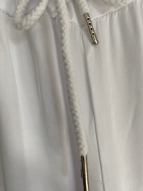 PANTALON PALAZZO BLANC 38/46 EFFET SOIE