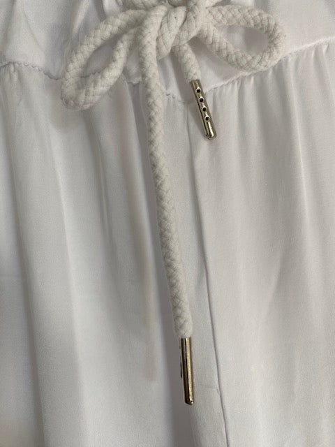 PANTALON PALAZZO BLANC 38/46 EFFET SOIE