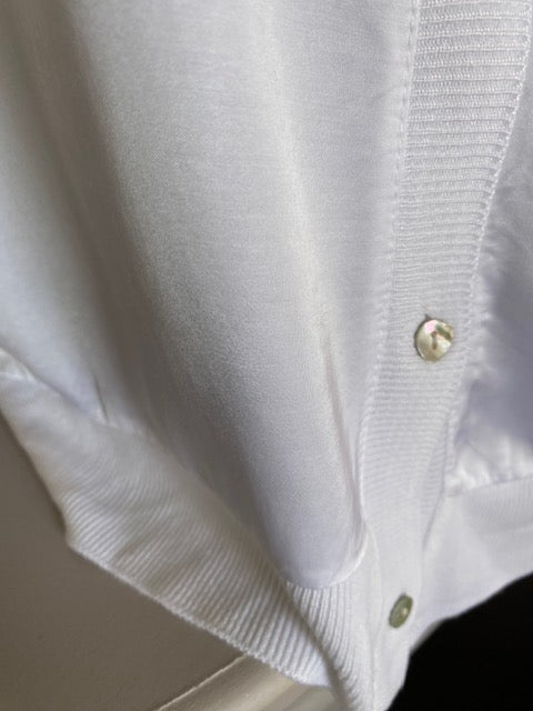 VESTE GILLETTA BLANCHE SOIE TAILLE UNIQUE 40/44