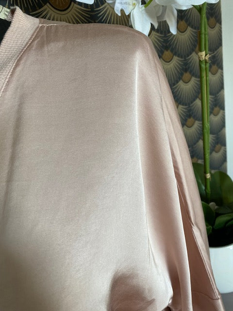 VESTE GILLETTA ROSE SOIE TAILLE UNIQUE 40/44