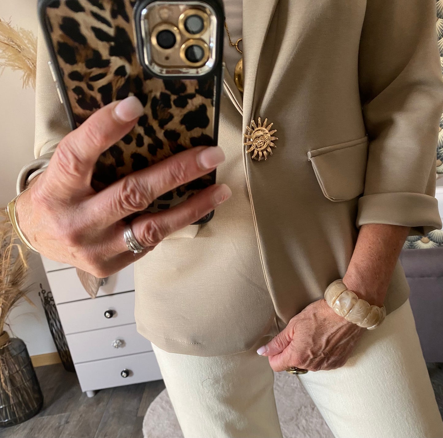 VESTE BLAZER SOLEIL MIN BEIGE 36/42