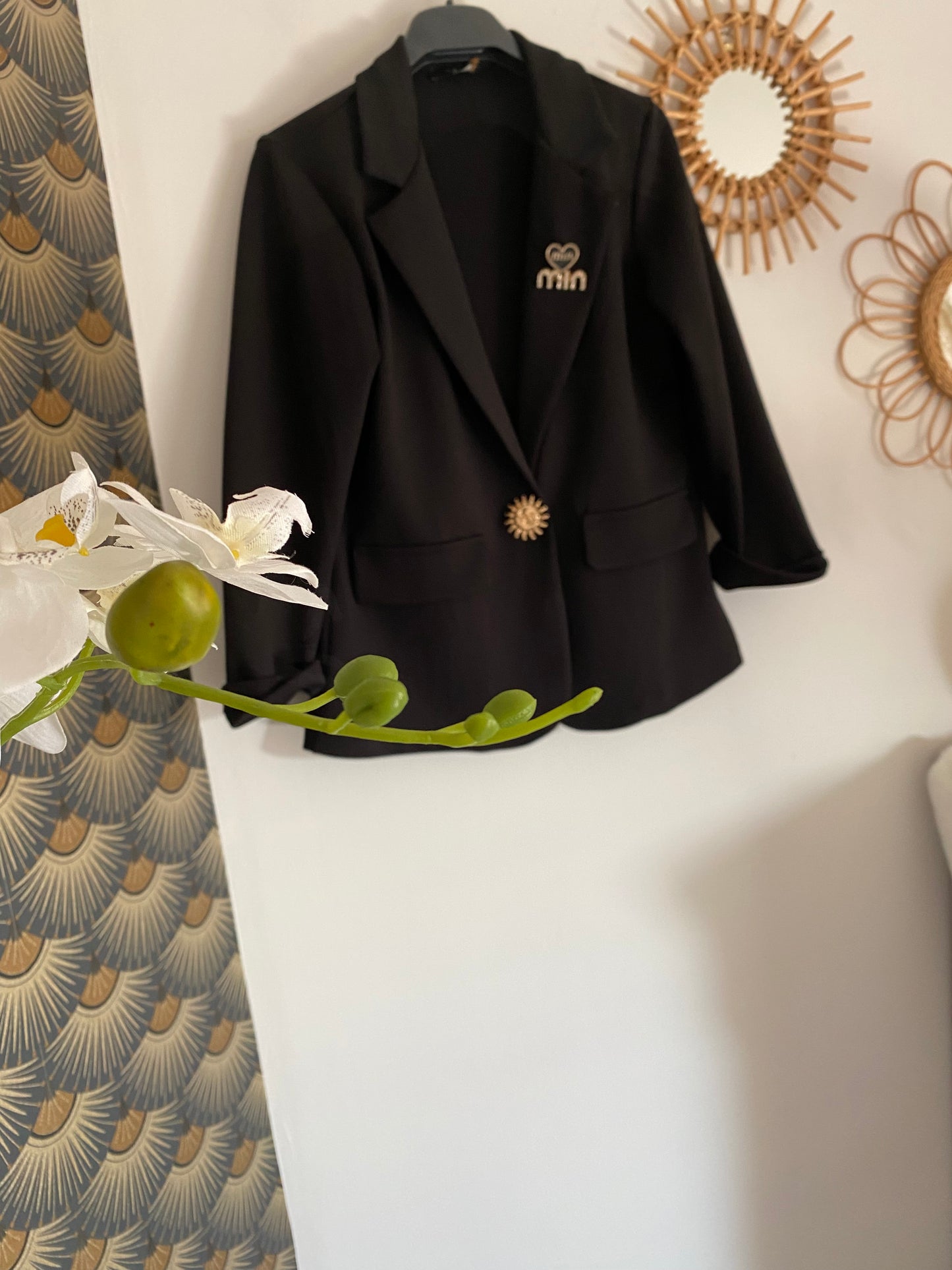 VESTE BLAZER SOLEIL MIN NOIRE 36/42