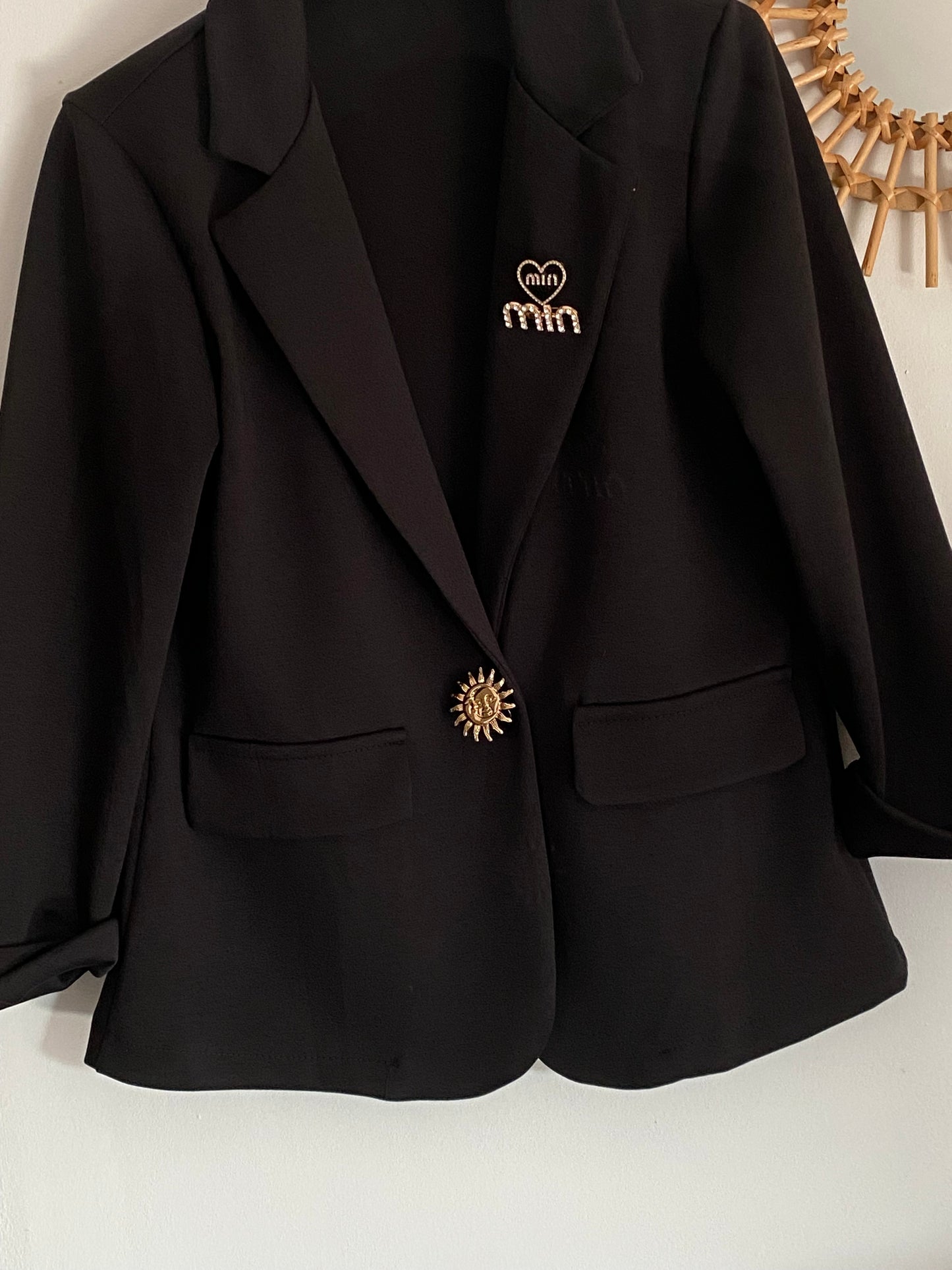 VESTE BLAZER SOLEIL MIN NOIRE 36/42
