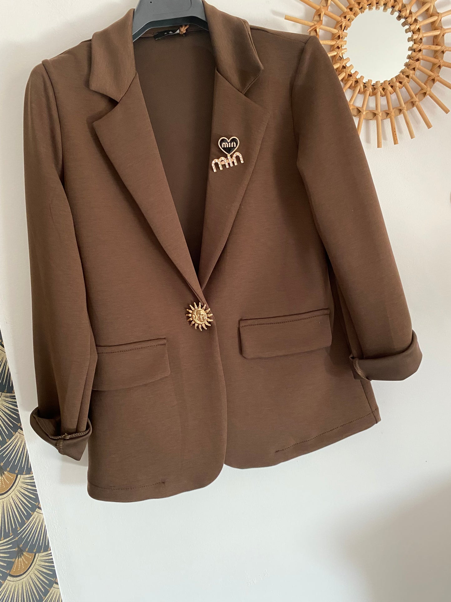 VESTE BLAZER SOLEIL MIN CHOCOLAT 36/42