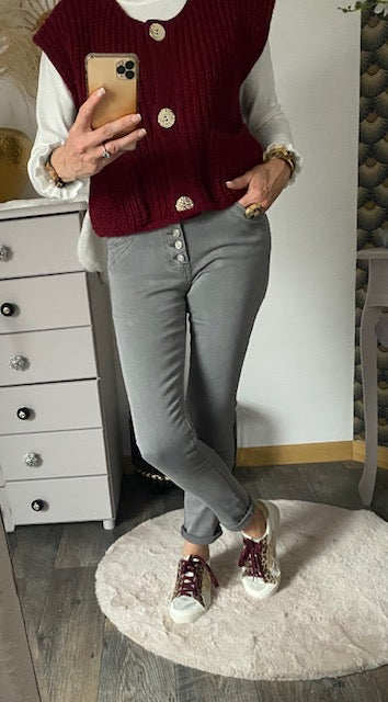 PANTALON JEAN GRIS XS/S/M/L/XL/XXL