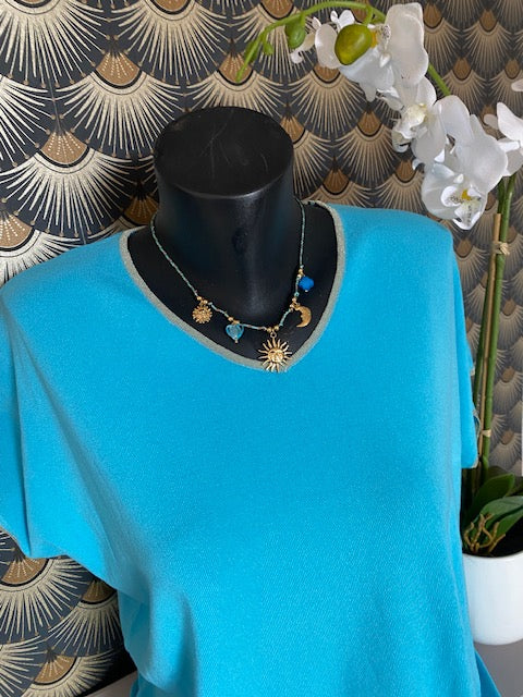 TOP DIAMON BLEU TURQUOISE 38/44