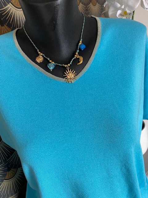 TOP DIAMON BLEU TURQUOISE 38/44