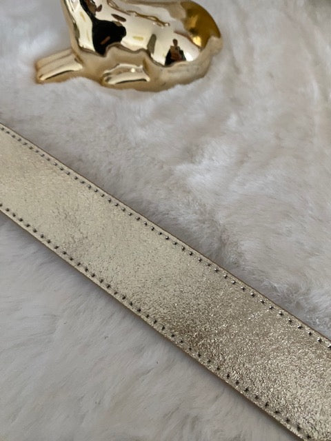 CEINTURE CUIR IRISEE DORE S/M OU M/L