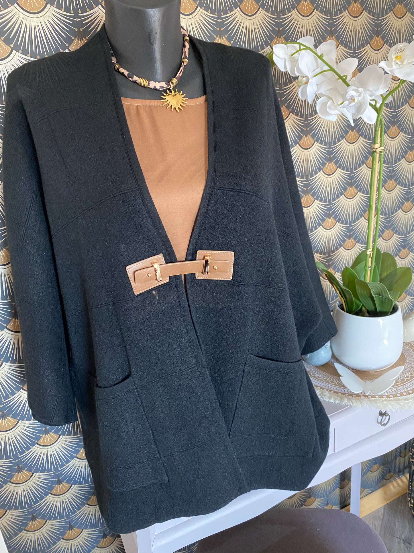 VESTE MG NOIRE TU 36/44 PETIT 46