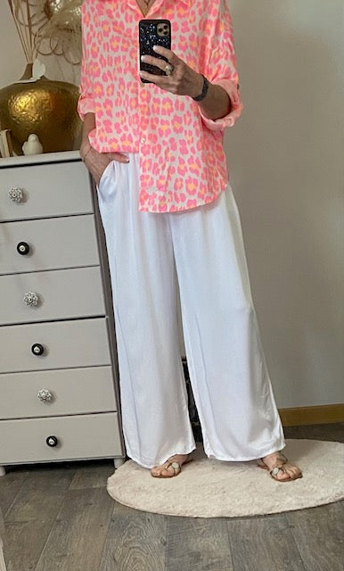 CHEMISE LEOPARD ROSE 36/44 TENCEL