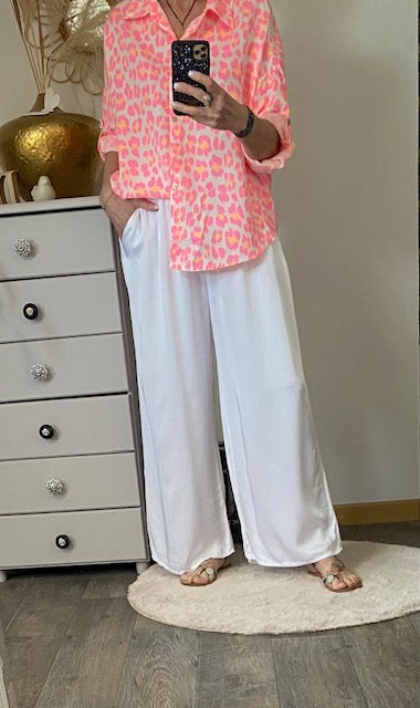 CHEMISE LEOPARD ROSE 36/44 TENCEL
