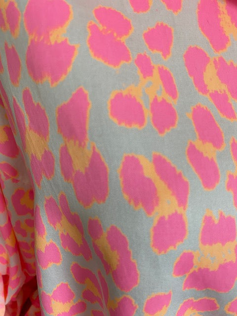CHEMISE LEOPARD ROSE 36/44 TENCEL