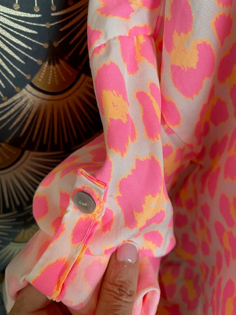 CHEMISE LEOPARD ROSE 36/44 TENCEL