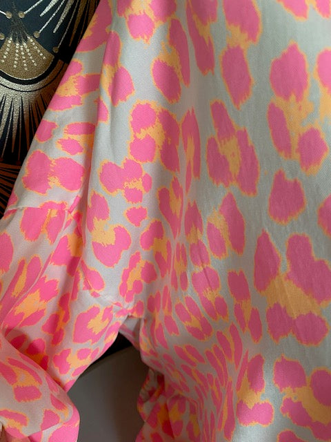 CHEMISE LEOPARD ROSE 36/44 TENCEL