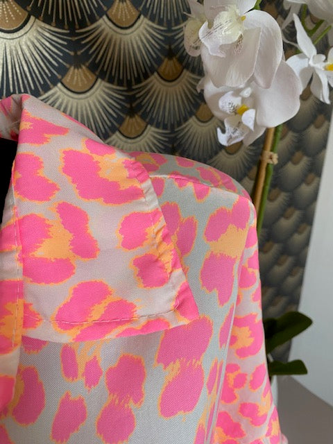 CHEMISE LEOPARD ROSE 36/44 TENCEL