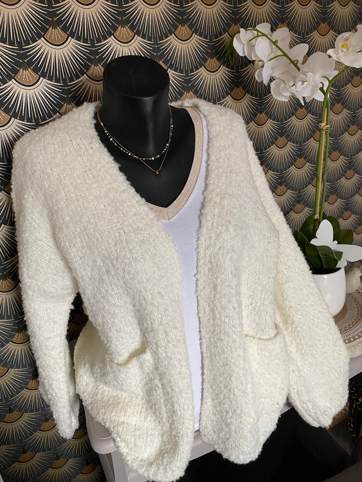 GILET AMOUR COEUR LEOPARD TU 36/44 ALPAGA