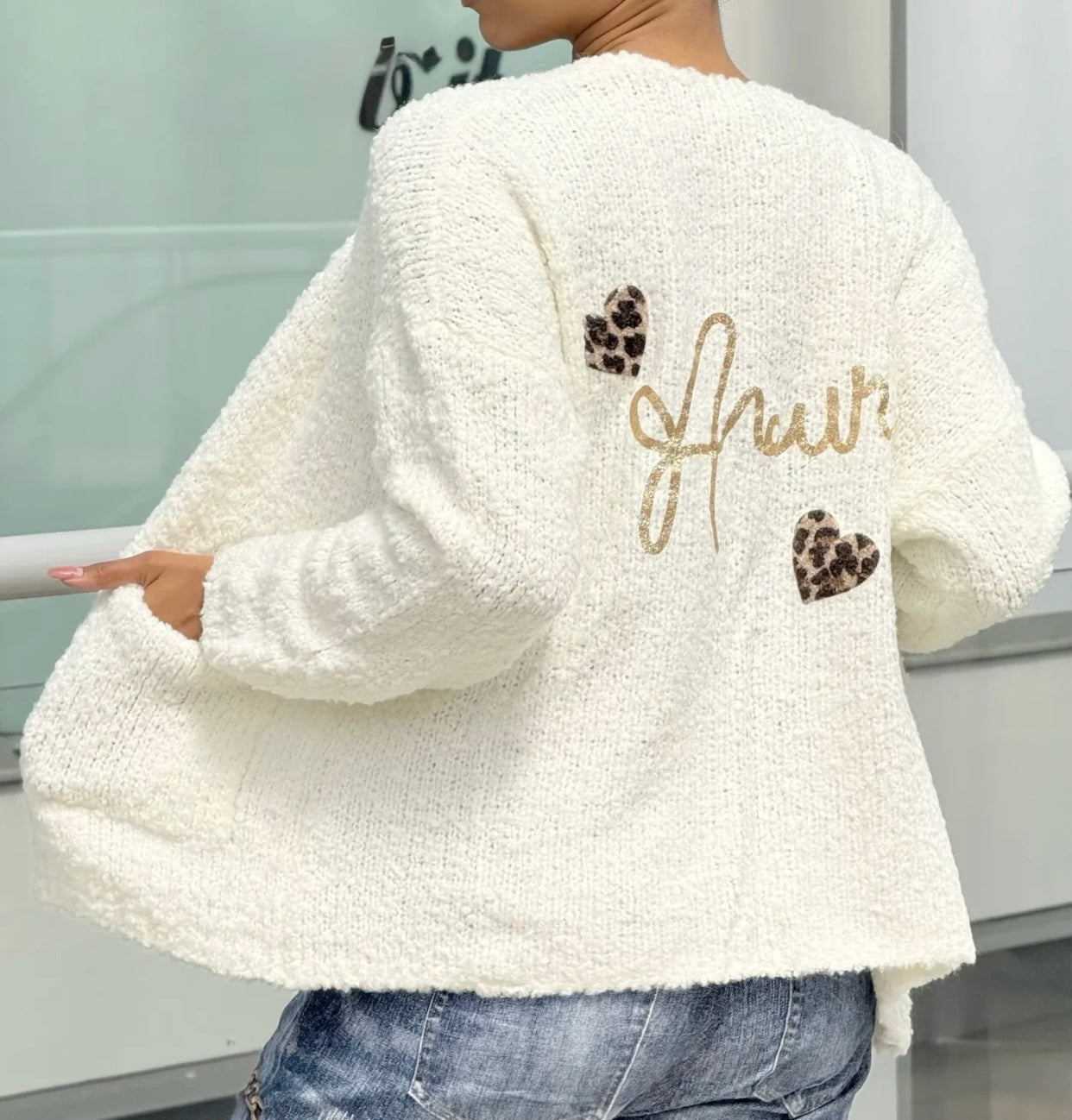 GILET AMOUR COEUR LEOPARD TU 36/44 ALPAGA