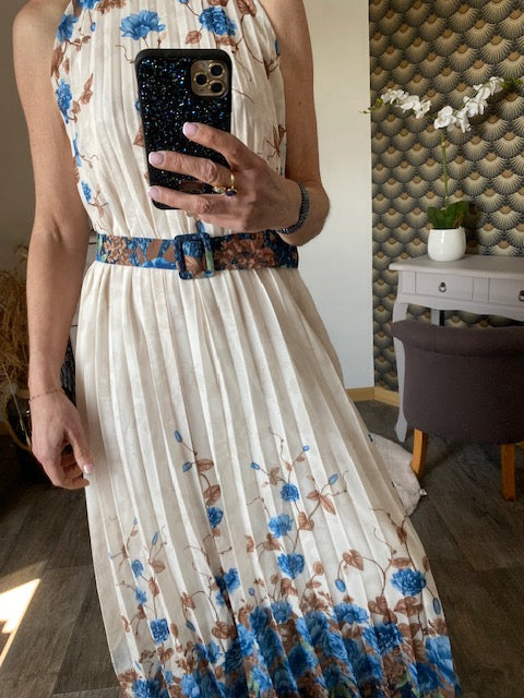 ROBE EVENEMENT BLEUE INDIGO 36/42 petit 44