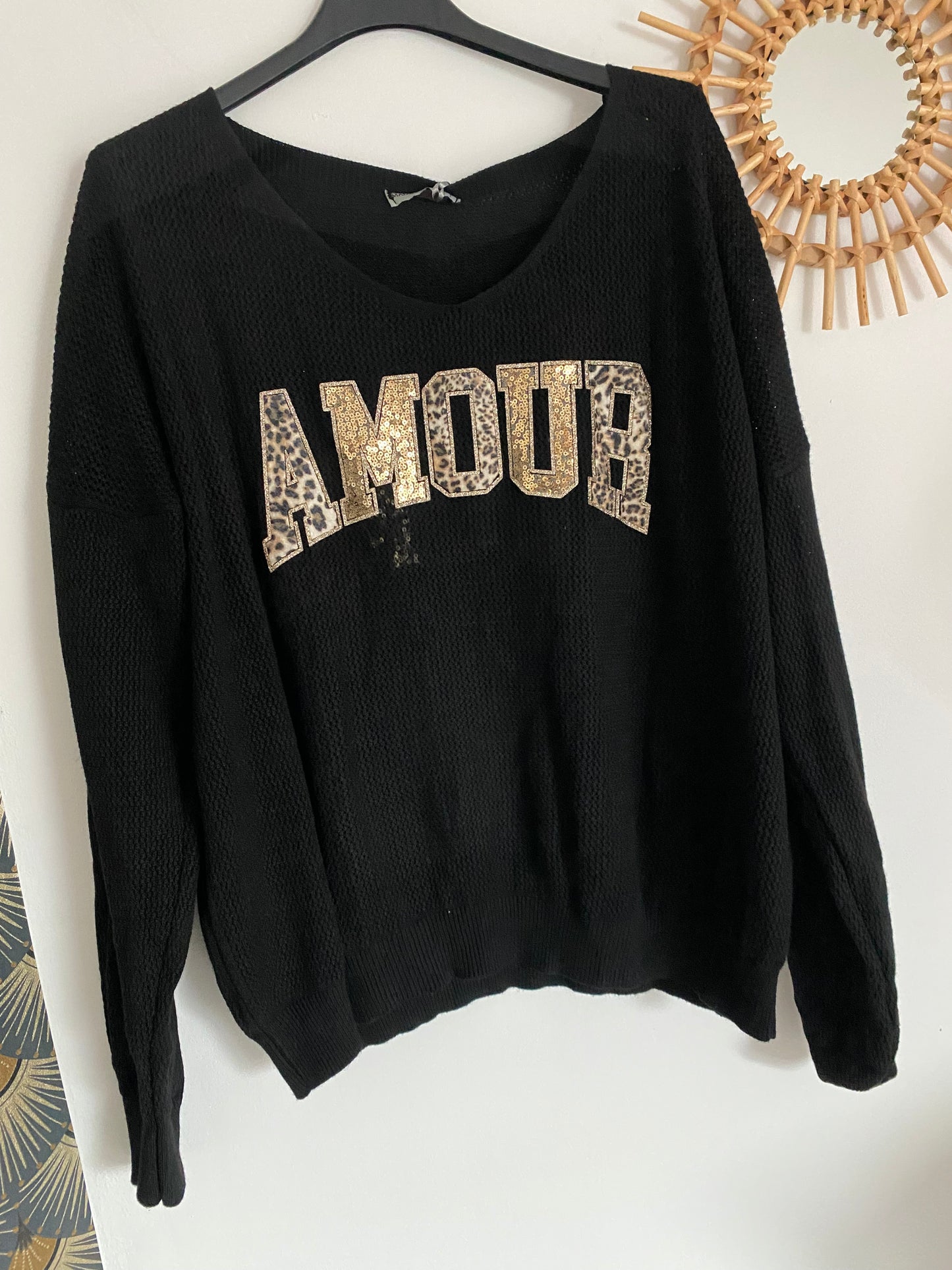 PULL NOIR AMOUR TU 36/44