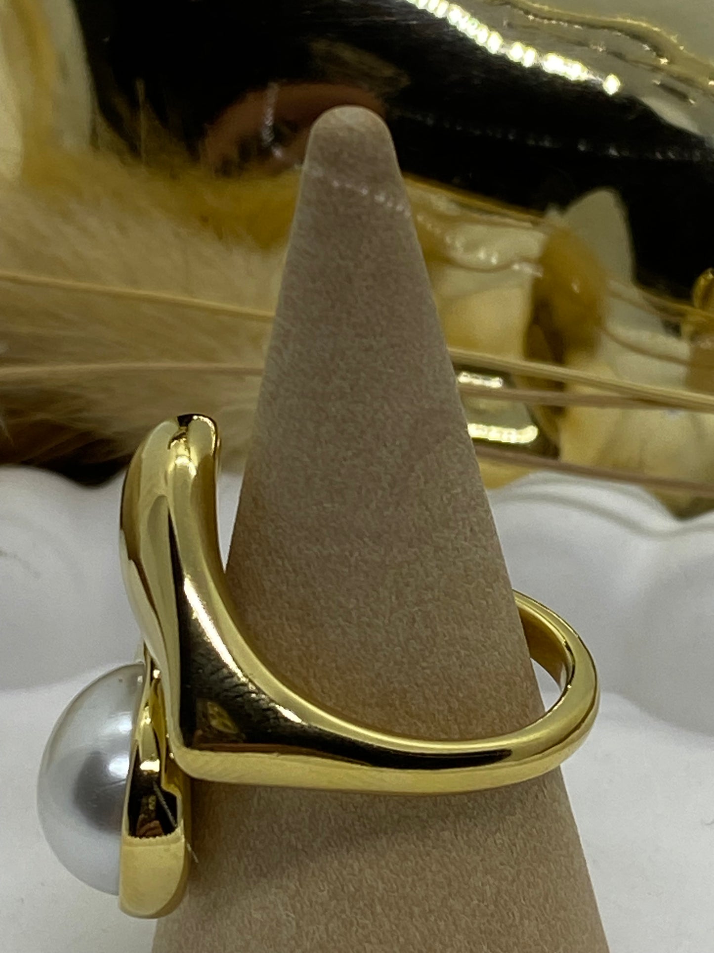 BAGUE 4 ACIER INOXYDABLE ET PIERRE NATURELLE