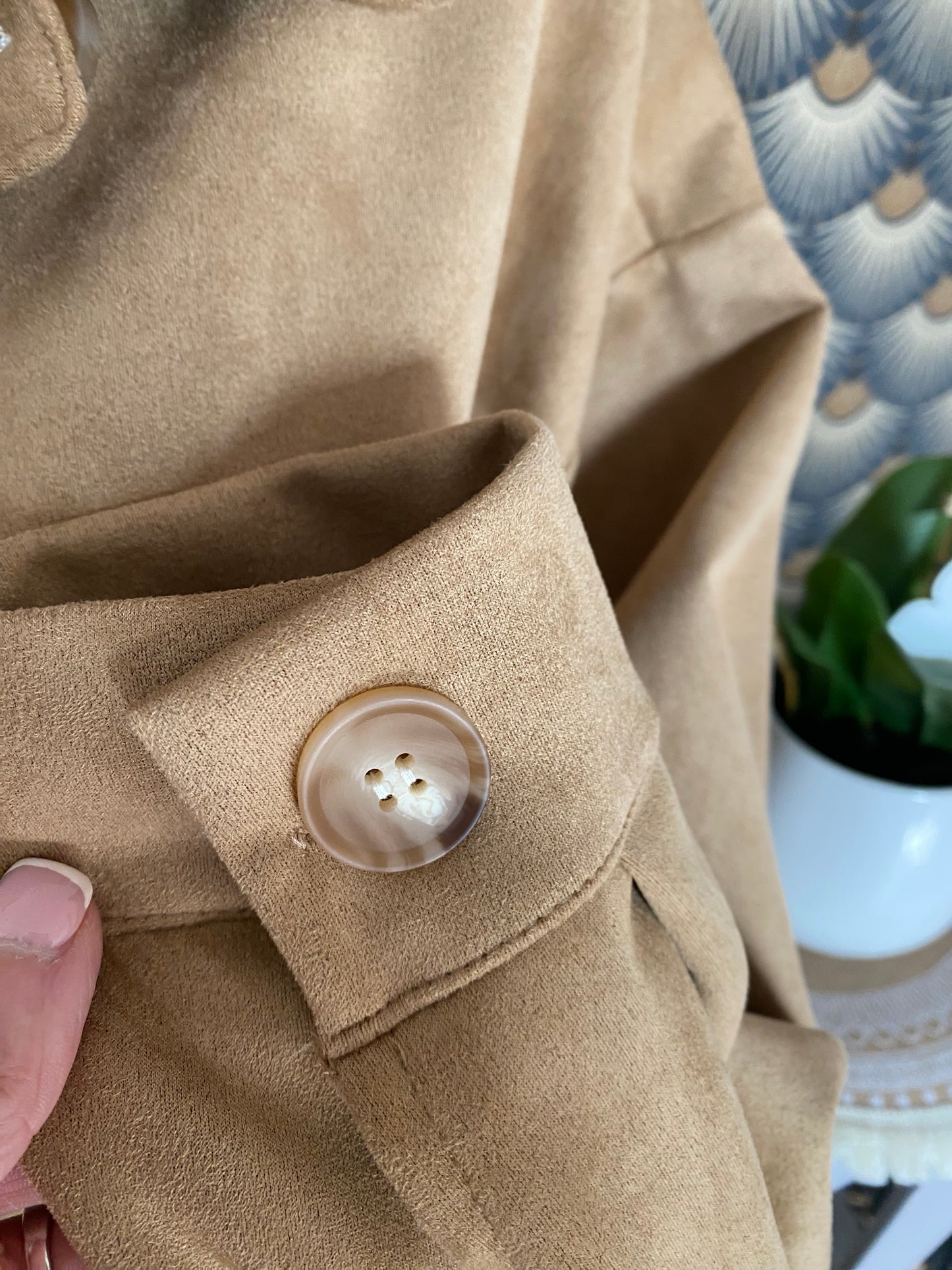 VESTE CAMEL SUEDINE TU 36/44