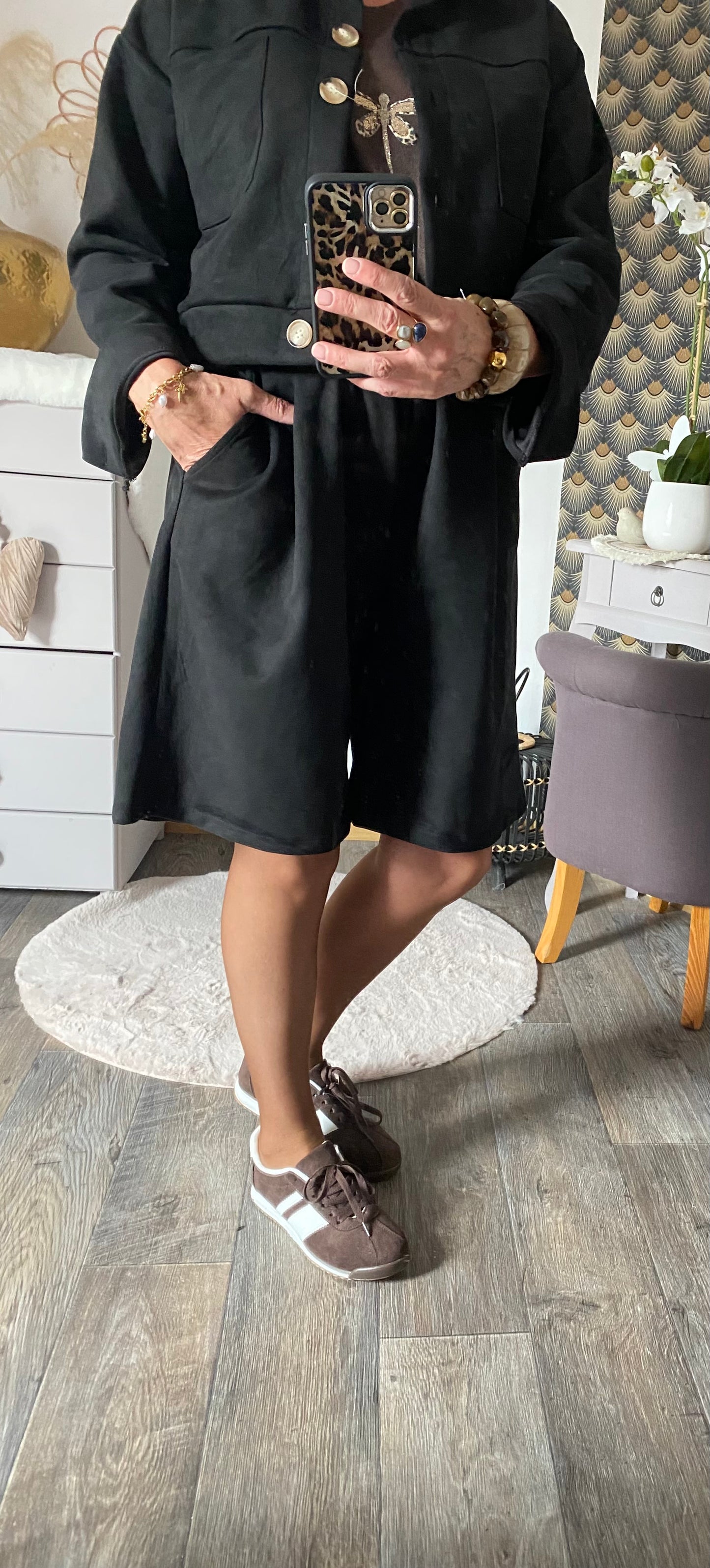 VESTE NOIRE SUEDINE TU 36/44
