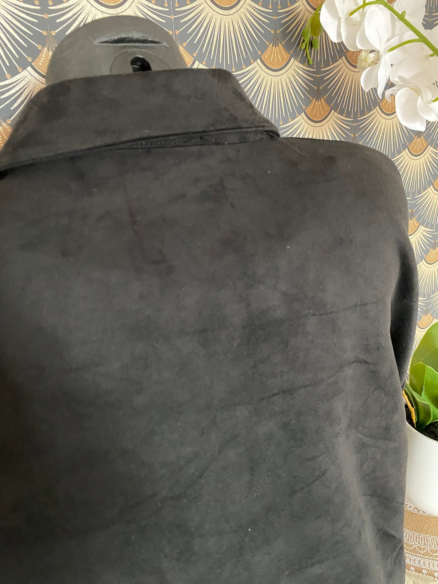 VESTE NOIRE SUEDINE TU 36/44