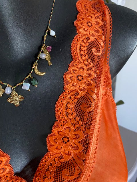 TOP DENTELLE STEFY ORANGE 36/44