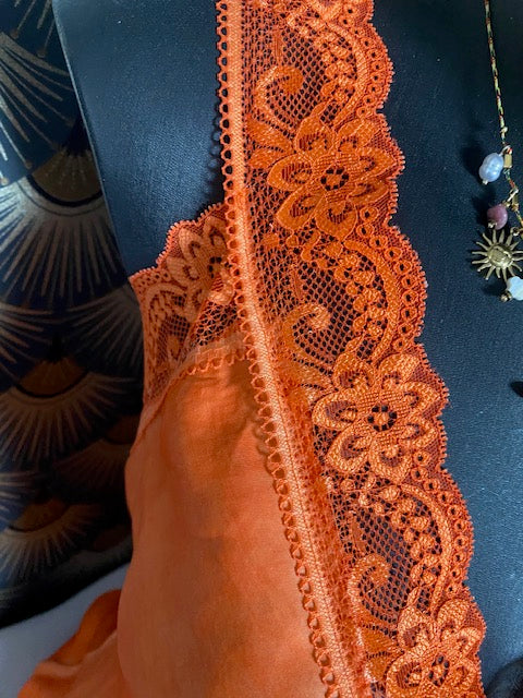 TOP DENTELLE STEFY ORANGE 36/44